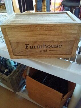 Farmhouse Wooden Storage Box with Lid - 25% Off When You Bundle 5+ Items